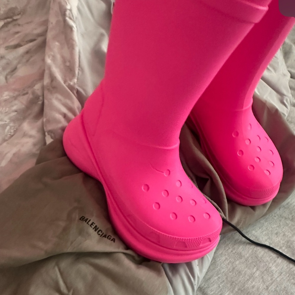 Balenciaga Neon Pink Boots